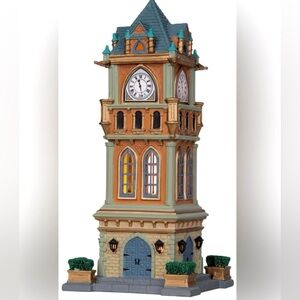 ▫️Lemax Municipal Clock Tower Caddington Village 05007 Lighted Building 2010